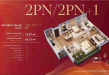 THIẾT KẾ CĂN HỘ 2 NGỦ + 1 CĂN HỘ CAO CẤP THÁP ĐÔI BV DIAMOND HILL THÁI NGUYÊN Thiết kế 3d căn 2 ngủ/2 ngủ+ 1 chung cư BV Diamond thái nguyên